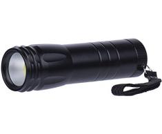 Emos p4704, LED Linterna 3Â W COB para 3Â x AAA, Aluminio, Black, 2,8Â x 10,2Â cm