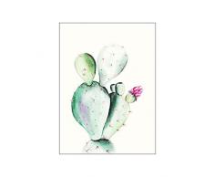 Komar Wandbild Von Prickly Pear Watercolor | Poster, Bild, Wohnzimmer, Schlafzimmer, Dekoration, Kunstdruck | ohne Rahmen | P070A-40x50 fotomural, carbÃ³n