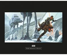 Komar Wandbild Von Star Wars Classic RMQ Hoth Battle Ground | Kinderzimmer, Jugendzimmer, Dekoration, Kunstdruck | ohne Rahmen | WB142-50x40 fotomural, carbÃ³n