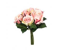 EUROCINSA Ref.87600C21 Bouquet con 7 Rosas, Caja de 3uds, Rosa, 19x28cm