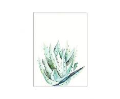 Komar Wandbild Von Aloe Watercolor | Poster, Bild, Wohnzimmer, Schlafzimmer, Dekoration, Kunstdruck | ohne Rahmen | P070C-40x50 fotomural, carbÃ³n