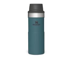 Stanley Trigger Action Termo Café Para Llevar 0.35L Lagoon - Botella Termica Sin BPA - Mantiene FrÃo 5 Horas - Vaso Termico Café de Acero Inoxidable - Apta Para Lavavajillas