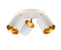 Adviti BATI Lampara Focos Techo 60W E27 Blanca (3 Fuentes de Luz)
