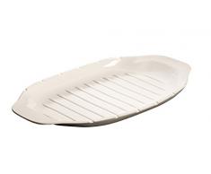 Villeroy & Boch Plato de Barbacoa pasión con pincho función, Porcelana, Blanco, Grande