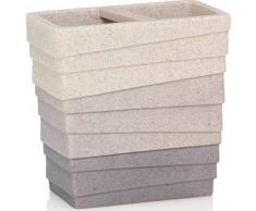 kela Valura Poly Vaso para cepillos de Dientes, plÃ¡stico, Beige/MarrÃ³n