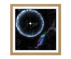 Fine Art Prints Space NASA Star SGR1806-20 Gamma Ray Flare Illustration Square - Cuadro de Madera con Marco de 40 x 40 cm