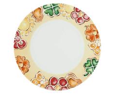 THUN - Plato multiusos decorado con flores y mariposas - Plato multiusos de porcelana para galletas, tartas, postres y buffet - Accesorios de cocina - LÃnea Happy - Porcelana - 31,9 cm Ã, 2,2 h cm