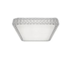 Zumaline MOA LÃ¡mpara empotrada de techo decorativa LED Auqre integrada, blanca, transparente, 4000K, 2720Lm