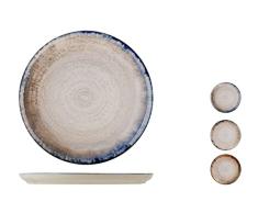 H&H Artisanal - Plato llano de Stoneware, varios colores, 27 cm, calidad artesanal