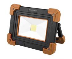 CFG - Linterna LED de Trabajo, 5 W, Alta luminosidad, a Pilas, luz Cuadrada, EL057, Negro, N