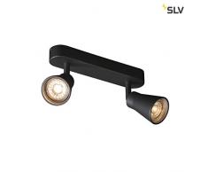 SLV AVO CW QPAR51 - Lámpara de techo y pared para interior, color negro, máx. Lámpara de 50 W, metal, 0 W.