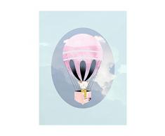 Komar Wandbild Von Happy Balloon Green | Poster, Bild, Wohnzimmer, Schlafzimmer, Dekoration, Kunstdruck | ohne Rahmen | P038B-40x50 fotomural, carbÃ³n