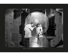 Komar Wandbild Von Star Wars Classic Leia R2D2 Quote | Kinderzimmer, Jugendzimmer, Dekoration, Kunstdruck | ohne Rahmen | WB125-70x50 fotomural, carbÃ³n