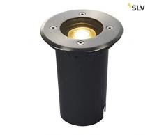 SLV luminaria SOLASTO 120 / Spot para terraza, proyector empotrable, jardÃn, lámpara de Suelo para Exteriores / GU10 IP67 6 W Acero Inoxidable