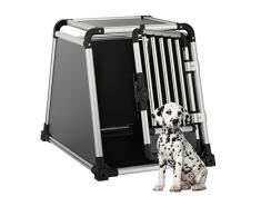 Relaxdays TransportÃn Perro Coche, Jaula Mascotas Maletero, Biselado, Manta Suelo, 60x55x76,5 cm, Aluminio, Gris/Plata, 100%