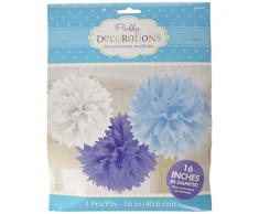 amscan 40,6 cm DecoraciÃ³n de Seda de Peluche, Multy Azul