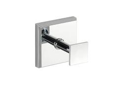 WENKO Power-Loc percha Laceno - Gancho toallero, gancho para ropa, fijar sin taladrar, Plástico (ABS), 5.6 x 5.6 x 4.6 cm, Cromo