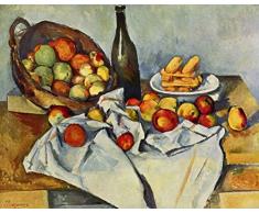 Legendarte Paul Cezanne Cesto de Manzanas Impresión Digital sobre Lienzo, cm. 60x80