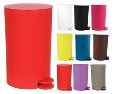 MSV Osaki Cubo de Basura con Pedal, Color Rojo, 3Â L