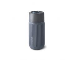 Black+blum - Taza de viaje de vidrio, a prueba de fugas, sabor neutro, antideslizante, funda de silicona de fÃ¡cil agarre y tapa con cerradura, apta para lavavajillas, coral, 340 ml