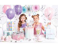Partydeco - Kit de decoración para Fiesta de cumpleaños, Unicornio, 35 Piezas