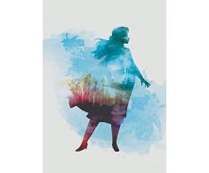 Komar Disney Wandbild Von Frozen Anna Aquarell | Kinderzimmer, Babyzimmer, Dekoration, Kunstdruck | ohne Rahmen | WB078-50x70 fotomural, carbÃ³n