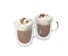 La Cafetiere - Juego De 2 Tazas De Chocolate Caliente, Cristal