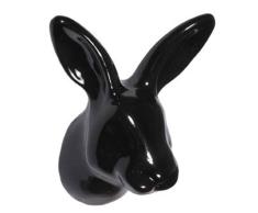 Capventure 1101001 The Zoo Bunny - Gancho de Pared (2 Ganchos), diseño de Cabeza de Conejo, Color Negro