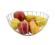 axentia Obstschale Frutero Abierto, Alambre de Hierro, Plateado, Aprox. Ã 29 cm