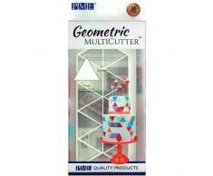 PME - Cortador geomÃ©trico para tartas, plÃ¡stico, Blanco, Medium