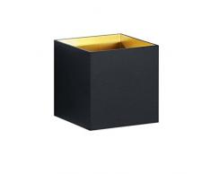 Trio Leuchten lámpara de Pared Integriert, 4.5 W, Schwarz Matt/Innen Goldfarbig, 10 x 10 x 10 cm