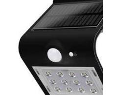 V-TAC LÃ¡mpara de Pared LED 7 W, con Panel Solar y Sensor, Color Negro