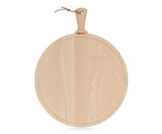 BOSKA Amigo XL - Tabla de servir para pizza, queso o tapas, 42 cm, madera/marrón