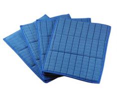 Glart - 4 bayetas de microfibra antibacteriana con esponja, de 17 x 23 cm, para la cocina, el fregadero, la ducha y el baÃ±o, Azul