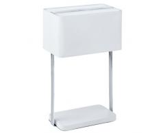 Eglo JAMELA - lámparas de mesa (Cromo, Color blanco, Tela, Acero, IP20, II, E27, Corriente alterna)