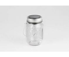 LED LOVERS Luces de hadas en Tarro de MasÃ³n Impermeable, Juego de 3, Guirnalda de Luz en Frasco con Perchas, DecoraciÃ³n de Bodas, Patio, JardÃ­n, InteriÃ³r, 10 LED Solares Blancas