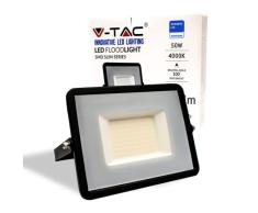 V-TAC Foco Led Exterior 50W Chip Samsung - [Ãltima GeneraciÃ³n] - Luz 4000k Blanco Neutro - 5750 Lumen - Proyector LED Exterior Impermeable IP65 - Foco LED para JardÃ­n, Garaje, BalcÃ³n - Color Negro