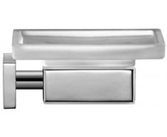 Duravit 0099521000 jabonera de karree Protector de Pantalla de Cristal Mate, Cromo