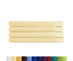 Eiffel Textile Packs de Toallas Calidad Rizo 600 gr, AlgodÃ³n Egipcio 100%, Natural, Tocador 30x50 cm, 4 Unidades