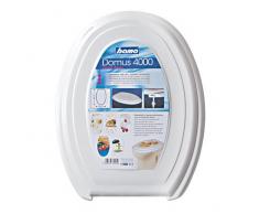 Bama Domus 4000 – Asiento para Inodoro con Tapa, Blanco, 36,5 x 46,5 x 5 cm