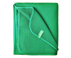 Manta 140x190cm 200gsm 100% algodón verde Casa Benetton