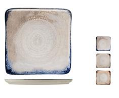 H&H Artisanal - Plato cuadrado de Stoneware, varios colores, 26 cm, calidad artesanal
