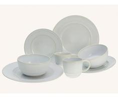 CreaTable, 23669 Antique - Vajilla (16 piezas), color blanco