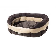 Horseware Rambo Deluxe - Cama de Forro Polar para Perro, Color Blanco, tamaño Grande, Color Chocolate