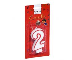 Spaas - Velas de cumpleaÃ±os (12 Unidades, Cera de parafina, 15 x 70 mm), Color Rojo