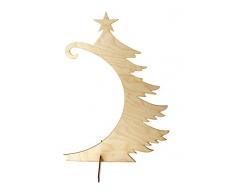 COMENSAL decu Page Tija de Bolas de Navidad, Madera, Beige, 45Â x 33Â x 1Â cm