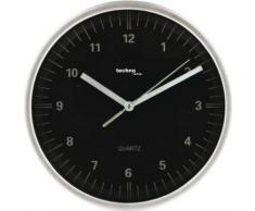 TechnoTrade WT-6700, Negro, Plata, 1x AA - Reloj de Pared