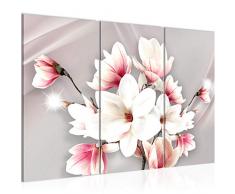 ImÃ¡genes de flores magnolias Wandbild 120 x 80 cm Vlies - lienzo de imagen XXL formato Wandbilder salÃ³n vivienda Deko Kunstdrucke rosa gris 3 piezas - Made in Germany - listo para colgar 208231a