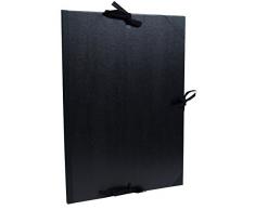 Clairefontaine Kraft Arte Carpeta con Solapa y Cinta, Negro, 47Â x 62Â cm