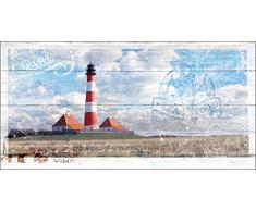 Pro-Art g1219g - Lienzo en impresión giclée (100 x 50 cm), diseño de Paisaje nórdico III, Multicolor, 100 x 50 cm